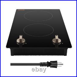 VEVOR 12 2 Burner Induction Cooktop Electric Countertop Burner Knob Control