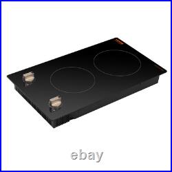 VEVOR 12 2 Burner Induction Cooktop Electric Countertop Burner Knob Control