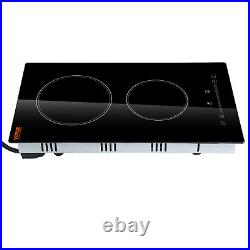 VEVOR 12 Built-in Electric Cooktop Radiant Ceramic Cooktop 2 Burners 110V