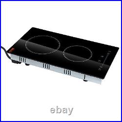 VEVOR 12 Built-in Electric Cooktop Radiant Ceramic Cooktop 2 Burners 110V