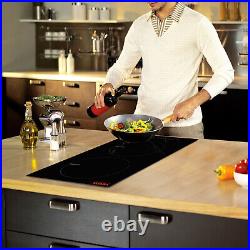 VEVOR 12in Electric Induction Cooktop 2 Burners 1800W Stove Top Touch Control