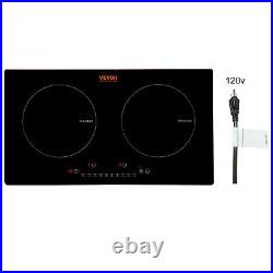 VEVOR 24in Electric Induction Cooktop 2 Burners 1800W Stove Top Touch Control