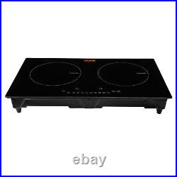 VEVOR 24in Electric Induction Cooktop 2 Burners 1800W Stove Top Touch Control