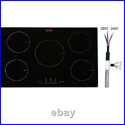 VEVOR 30 Electric Induction Cooktop Ceramic Glass Stove 5 Burners Touch Control