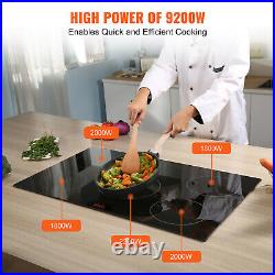 VEVOR 30 Electric Induction Cooktop Ceramic Glass Stove 5 Burners Touch Control