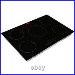 VEVOR 30 Electric Induction Cooktop Ceramic Glass Stove 5 Burners Touch Control