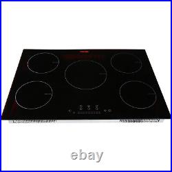 VEVOR 30 Electric Induction Cooktop Ceramic Glass Stove 5 Burners Touch Control