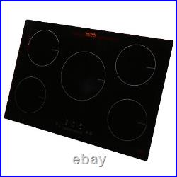 VEVOR 30 Electric Induction Cooktop Ceramic Glass Stove 5 Burners Touch Control