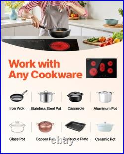 VEVOR 30 inch Built-in Electric Cooktop Radiant Ceramic Cooktop 5 Burners