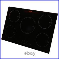 VEVOR 30 inch Electric Cooktop 5 Burners Ceramic Glass Stove Top Touch Control
