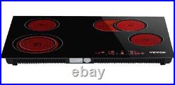 VEVOR 30in Electric Cooktop 4 Burner Ceramic Glass Stove Top Touch Control