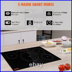 VEVOR 30in Electric Induction Cooktop 4 Burners Stove Top Touch Control 7500W