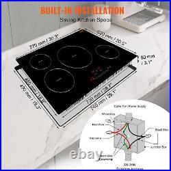 VEVOR 30in Electric Induction Cooktop 4 Burners Stove Top Touch Control 7500W