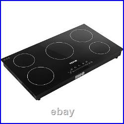 VEVOR 35in Induction Cooktop 5 Burner Ceramic Glass Stove Top Touch Control