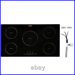 VEVOR 36 inch Electric Cooktop 5 Burners Ceramic Glass Stove Top Touch Control