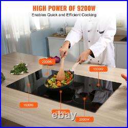VEVOR 36 inch Electric Cooktop 5 Burners Ceramic Glass Stove Top Touch Control