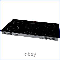 VEVOR 36 inch Electric Cooktop 5 Burners Ceramic Glass Stove Top Touch Control