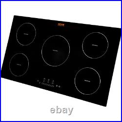 VEVOR 36 inch Electric Cooktop 5 Burners Ceramic Glass Stove Top Touch Control