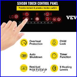VEVOR 4 Burner 30 Electric Ceramic Cooktop Stove Touch Control Child Lock 240V