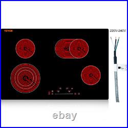 VEVOR Built-in Electric Cooktop Radiant Ceramic Cooktop 4 Burners 30.3x20.5 inch