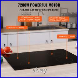 VEVOR Built-in Electric Cooktop Radiant Ceramic Cooktop 4 Burners 30.3x20.5 inch