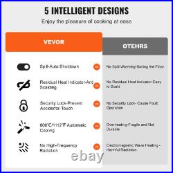 VEVOR Built-in Electric Cooktop Radiant Ceramic Cooktop 4 Burners 30.3x20.5 inch