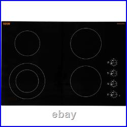 VEVOR Built-in Electric Cooktop Radiant Ceramic Cooktop 4 Burners 30.3x20.5 inch