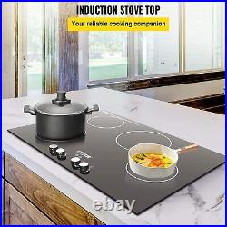 VEVOR Built-in Induction Cooktop, 30 inch 4 Burners, 220V Ceramic Glass Electric
