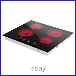 VEVOR Electric Cooktop 24inch 4 Burners Ceramic Stove Top 6000W 220V No Plug