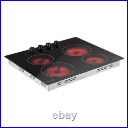 VEVOR Electric Cooktop 24inch 4 Burners Ceramic Stove Top 6000W 220V No Plug
