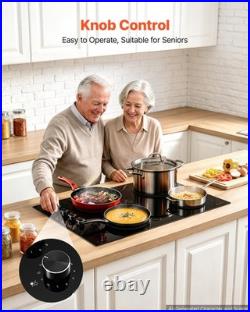 VEVOR Electric Cooktop 30inch 4 Burners Ceramic Stove Top 7200W 220V No Plug