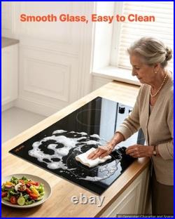 VEVOR Electric Cooktop 30inch 4 Burners Ceramic Stove Top 7200W 220V No Plug