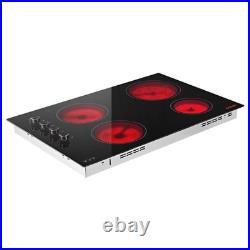 VEVOR Electric Cooktop 30inch 4 Burners Ceramic Stove Top 7200W 220V No Plug