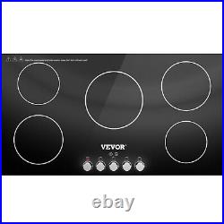 VEVOR Electric Cooktop Built-in Induction Stove Top 35in 5 Burners Knob Control