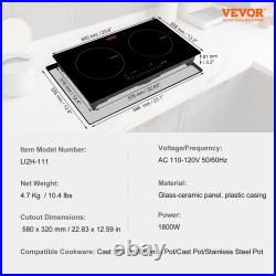 VEVOR Electric Induction/Ceramic Cooktop Built-In 2/4/5 Burner Touch Control