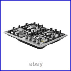 VEVOR Gas Cooktop 24 inch 4 Burners Built-in Gas Stove Top LPG/NG Convertible