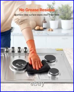 VEVOR Gas Cooktop 36 inch 5 Burners Built-in Gas Stove Top with SABAF Burner