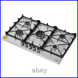 VEVOR Gas Cooktop 36 inch 5 Burners Built-in Gas Stove Top with SABAF Burner