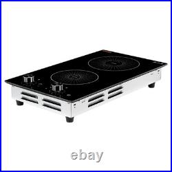 VEVOR Induction Cooktop 12inch 2 Burners Built-in Electric Stove 110V 1800W