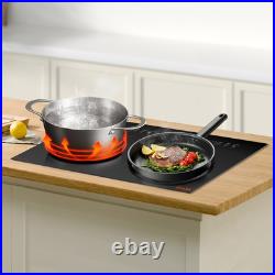 VEVOR Induction Cooktop 24 2 Burner Electric Countertop Burner Touch Control