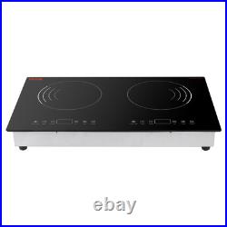 VEVOR Induction Cooktop 24 2 Burner Electric Countertop Burner Touch Control