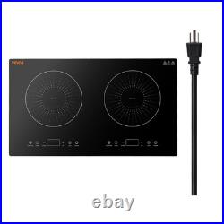 VEVOR Induction Cooktop 24inch 2 Burners Built-in Electric Stove 110V 1800W