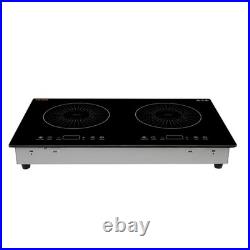 VEVOR Induction Cooktop 24inch 2 Burners Built-in Electric Stove 110V 1800W