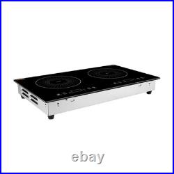 VEVOR Induction Cooktop 24inch 2 Burners Built-in Electric Stove 110V 1800W