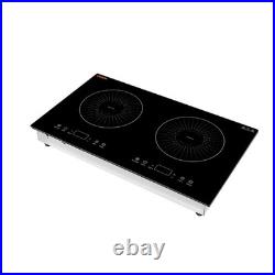 VEVOR Induction Cooktop 24inch 2 Burners Built-in Electric Stove 110V 1800W