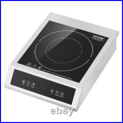 VEVOR Portable Commercial Induction Cooktop 1800W Countertop Burner 9Temp Levels