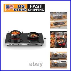 Versatile 24-Inch Electric Cooktop Two Burner Radiant Stove with Safety Lock
