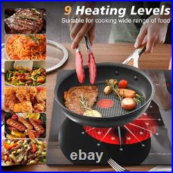 Versatile 24-Inch Electric Cooktop Two Burner Radiant Stove with Safety Lock