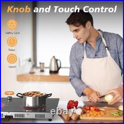 Versatile 24-Inch Electric Cooktop Two Burner Radiant Stove with Safety Lock