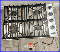 Viking 30 Natural Gas Cooktop 4 Burners Stainless VGSU1024BSS TESTED